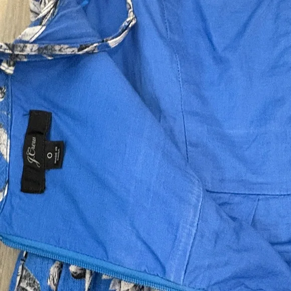 J. Crew Blue Floral Midi Sundress with Spaghetti Straps - Picture 3 of 4